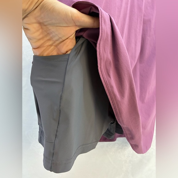 Outdoor Voices Exercise Dress. Racerback tennis dress w/pockets, Plum/Mauve, XL - Picture 11 of 16